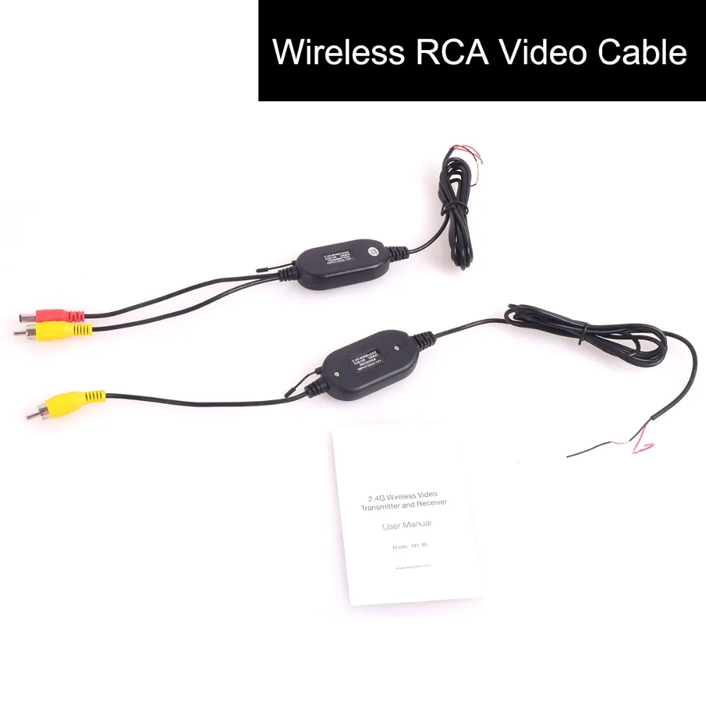 Wireless AV Cable Video Transmitter & Receiver for RCA Rearview Camera