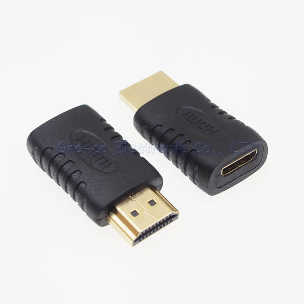 5 шт. позолоченный HDMI адаптер мужчина к C женский Стандартный hdmi mini hdmi