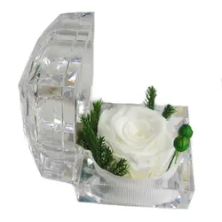 Для хранения День Святого Валентина кольцо коробка сохраненные свежими цветок фестиваль Романтический Хрустальный Сувенир декоративные