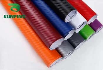 

KUNFINE 3D Carbon Fiber Vinyl Car Wrap Car stickers and Decals Motorcycle Car Styling Accessories Waterproof
