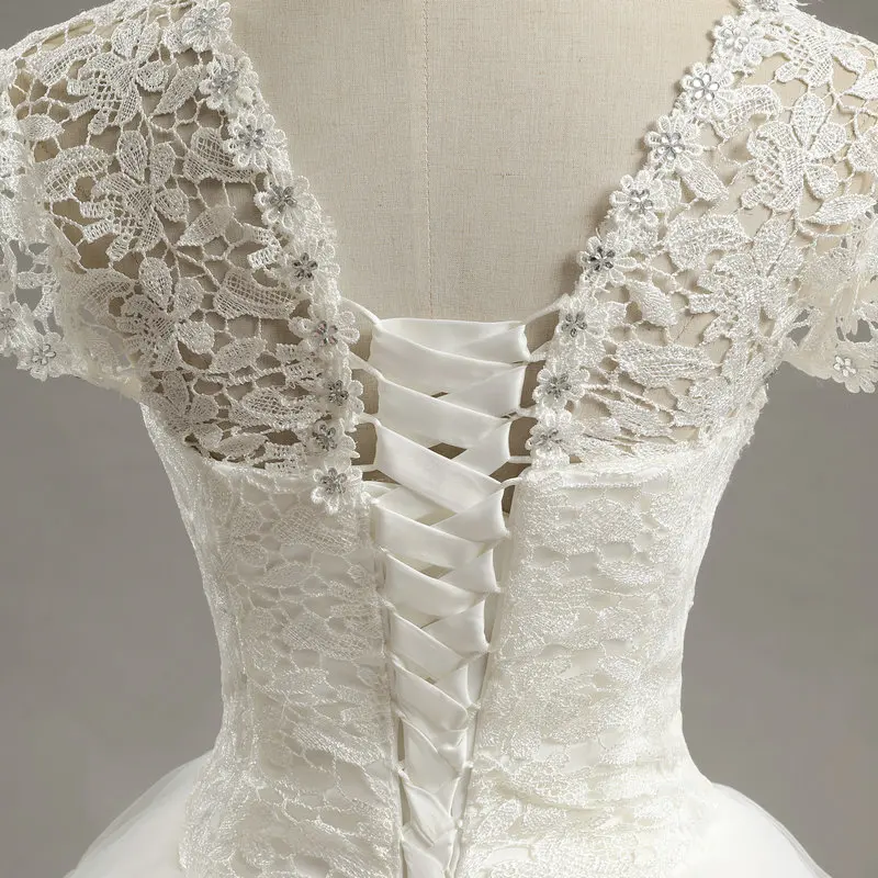LAMYA короткое платье de novia с блестками, короткие свадебные красивые аппликации, большие размеры, длина до колена, кружевные короткие свадебные платья