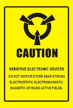 

DHL 4*2.2cm CAUTION Adhesive Sticker Label for ESD Anti-Static Sensitive Device Electronic Shielding Anti Static Event Label