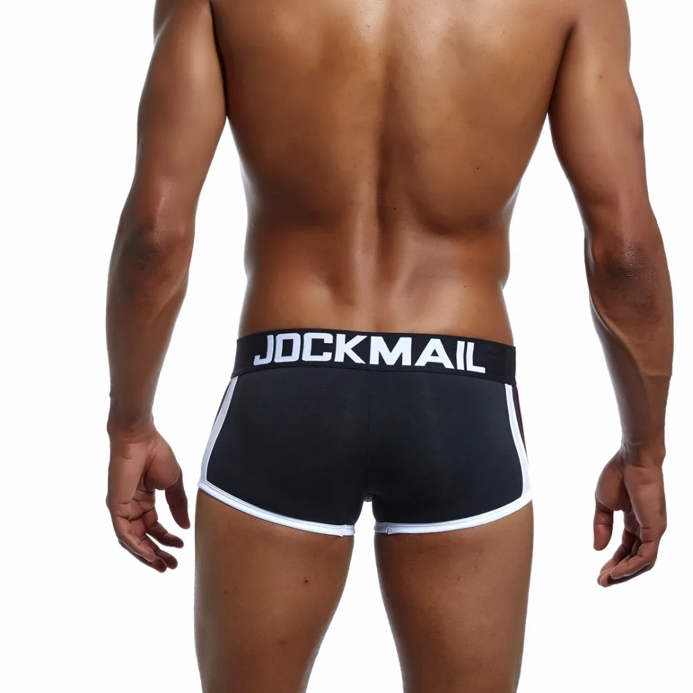 JOCKMAIL, мягкое Мужское нижнее белье, боксеры, сексуальные, спереди, пуш-ап, чашка, усиление выпуклости, Гей Нижнее белье, мужские боксеры, шорты, увеличивающие трусы