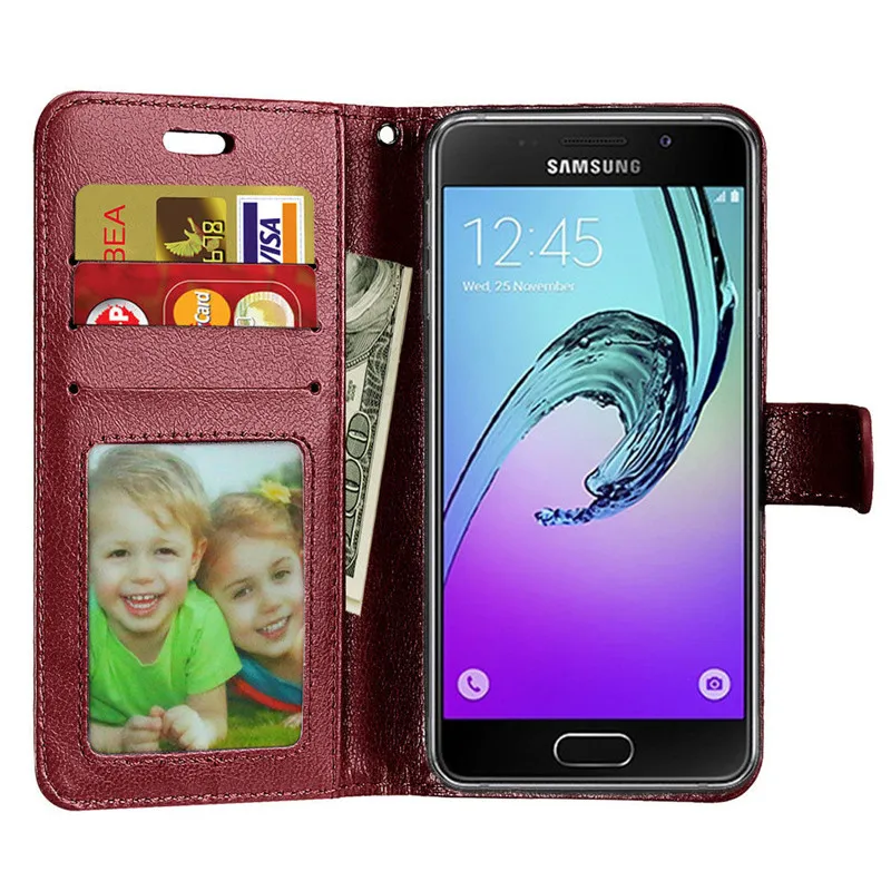 Чехол книжка для Samsung Galaxy J3 2017 J5 кожаный чехол в стиле ретро с изображением Crazy Horse