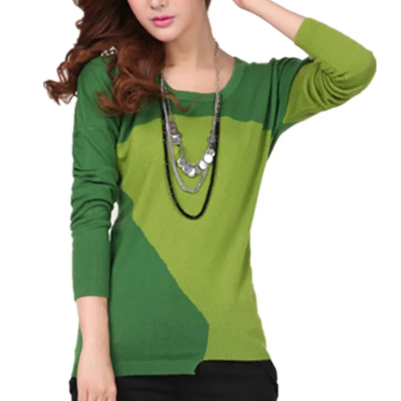 Hot Sale Cashmere Blended Women Sweater Winter and Autumn Warm round neck Sweater knitting Female fashion pullover