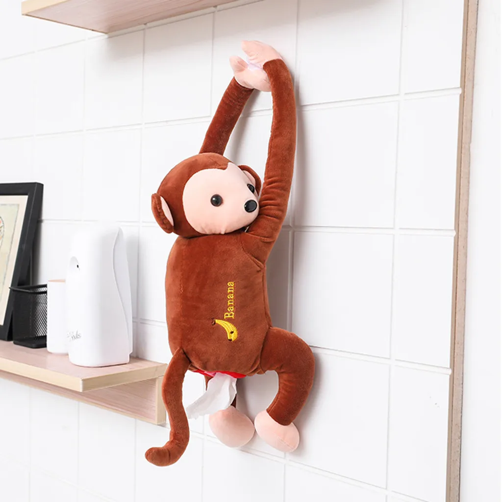 

Creative Pipi Monkey Tissue Box Cartoon Paper Napkin Tissue Box Car Armrest Box Cute Interior Products Car Accessoriess