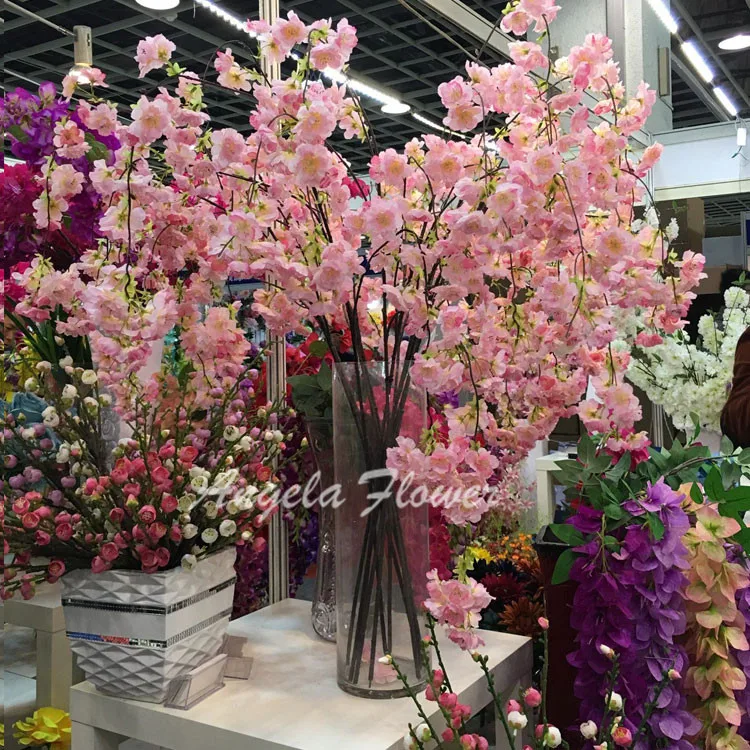 Big136cm artificial cherry blossom vines oriental home wedding garden party shop Decor Chriatmas luxurious cherry fake flores