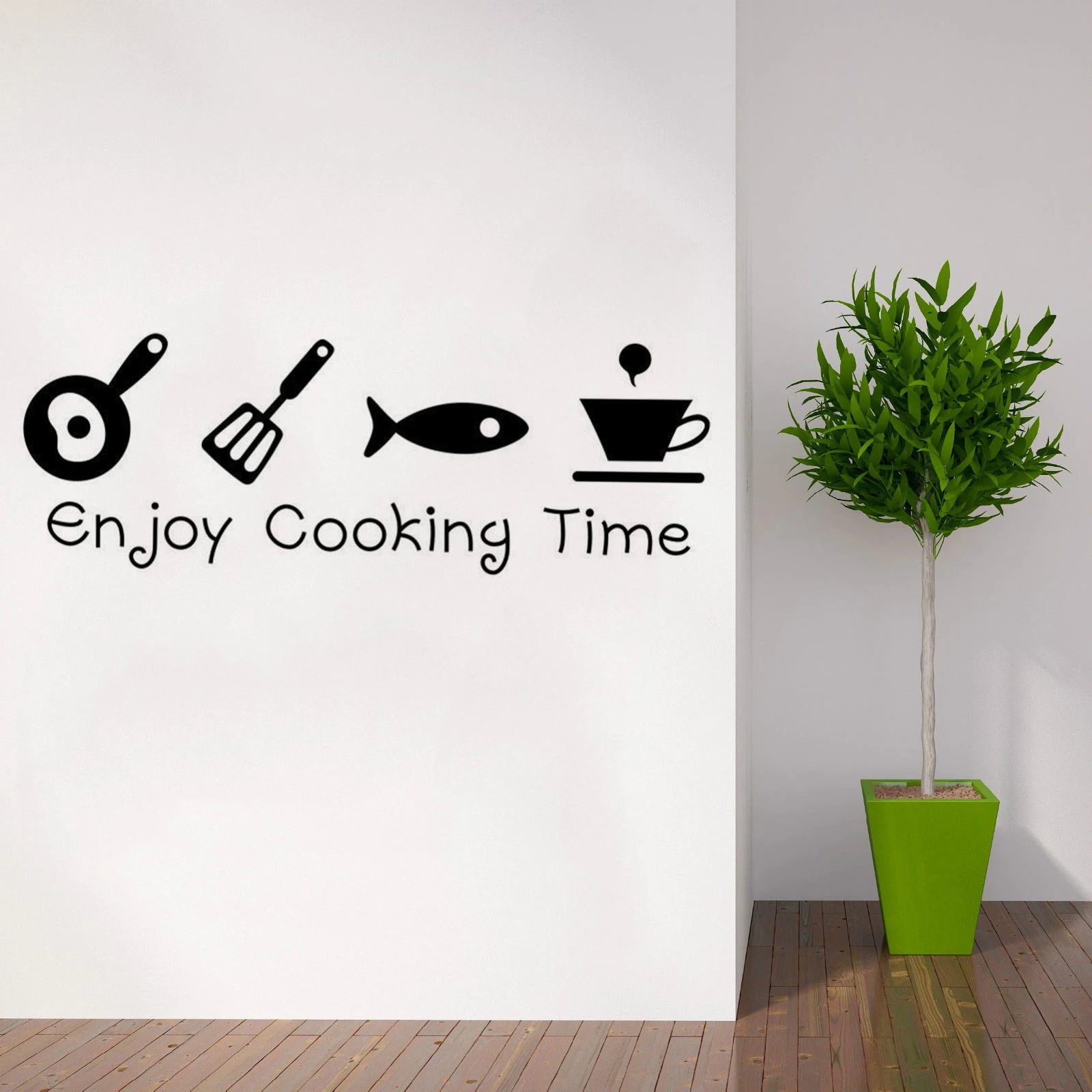 Vinyl Mural for Living Room Cartoon Enjoy Cooking Time Kitchen Wall Sticker House Decoration LX287 Vinyl Mural for Living Room Cartoon Enjoy Cooking Time Kitchen Wall Sticker House Decoration LX287
