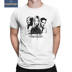 Баффи Охотник на вампиров футболка трио Скуби футболки для мужчин 100% хлопок Юмор ТВ Спайк Willow футболки для гиков короткий рукав