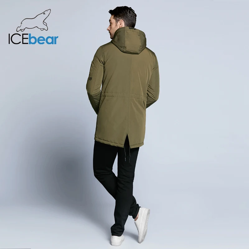 ICEbear 2019 Новая Осенняя мужская куртка короткое повседневное пальто с капюшоном