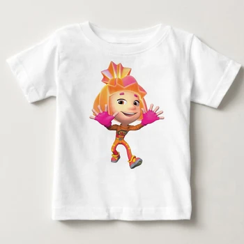 

2020 Girl Russia Cartoon The Fixies Print T Shirts Snail small West Children Comic Tee Kid's Fashion Clothing baby girl tops MJ