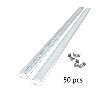 

20-100 PCS 1m long anodized led aluminium profile for 5730 rigid strip ,12mm pcb embedded LED bar light kitchen closet desk