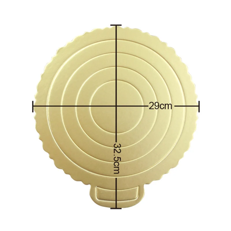 10 Inches Diameter Gold Round Cake Boards Paper Cupcake Dessert Displays Tray Wedding Birthday Cake Pastry Decorative Tools