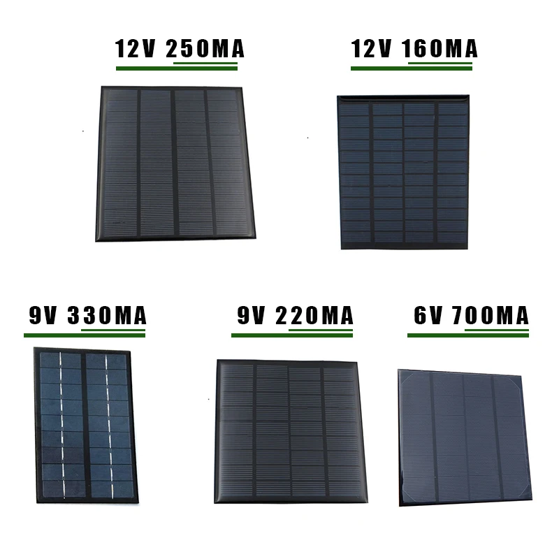 

Solar Panel Solar Power Panel 6V 9V 12V Mini Solar System DIY For Battery Cell Phone Chargers Portable Solar Cell 2W 3W 4.5W