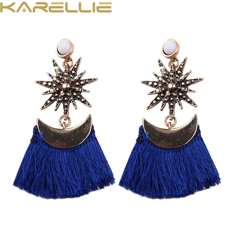 KARELLIE Boho Tassel Statement Earring Drop Earrings Fashion Statement