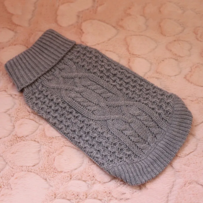 

Fashion Winter Solid Dog Sweater Pet Dog Cat Clothes Small and Large Dog Knit Sweaters