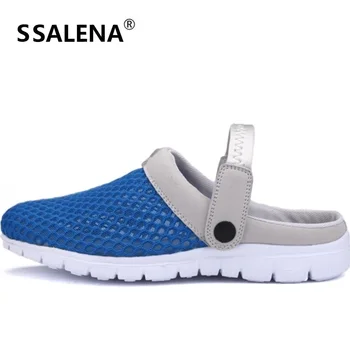 

Unisex Summer Anti-slip Sandals 2020 Mesh Breathable Men Slippers Couple Slip On Casual Shoes Outdoor Beach Flip Flops A817