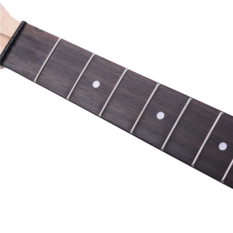 22 Лады банан клен гитара шеи палисандр гриф белая точка инкрустация для ST Strat гитары Запасные детали для гитары