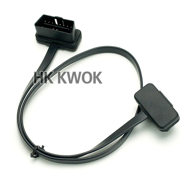 Плоский тонкий кабель As Noodle OBD OBD2 OBDII 60 см 16 штырьков штекер гнездо автомобильные