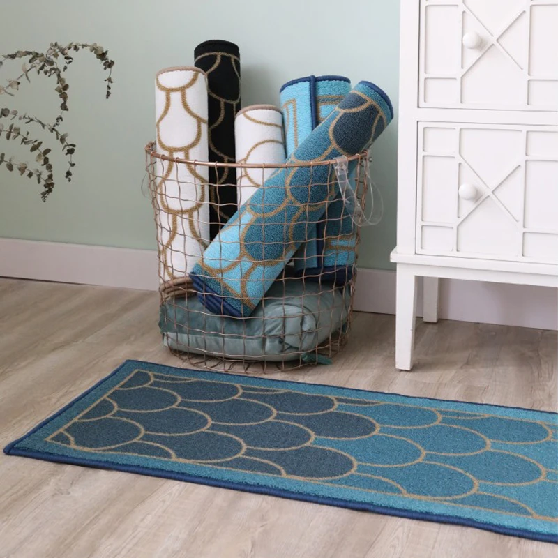 

Ins Vintage gold mat Bohemia Nordic Living room Carpet Geometric Morocco Rug plaid striped Kitchen Bedside round Rugs modern