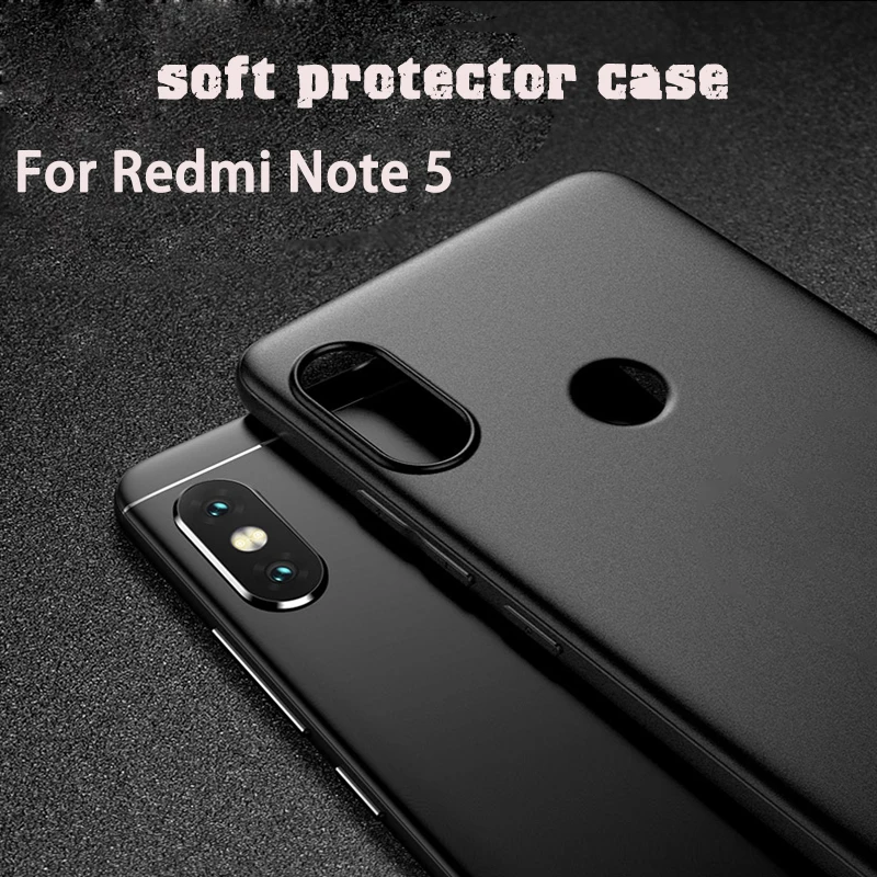 Мягкий ТПУ чехол для Xiaomi Redmi Note 5 Pro Роскошный прозрачный матовый Силиконовый Note5
