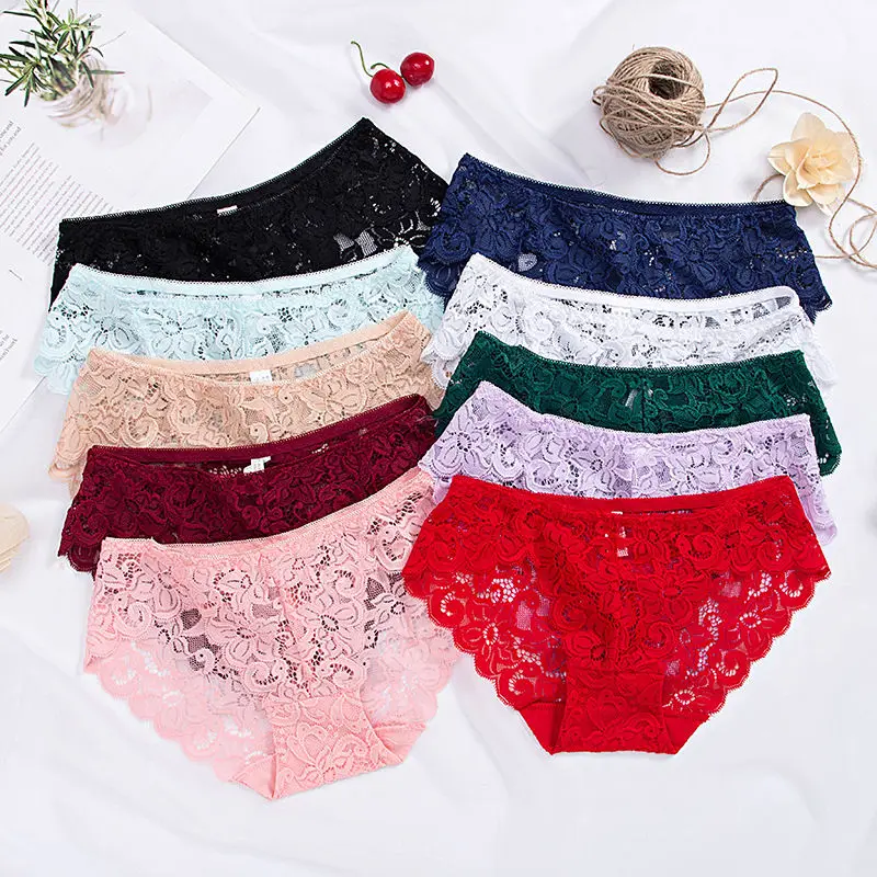 

Manbird Sexy Lace Panties Women Fashion Lingerie Tempting Pretty Briefs High Quality Erotic Low Waist Hollow Out Sexy Underwear