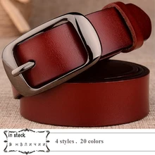 2017 Genuine Leather Women Belt for Women Strap Female Pin Buckle Fashion Vintage Metal Embossing belts