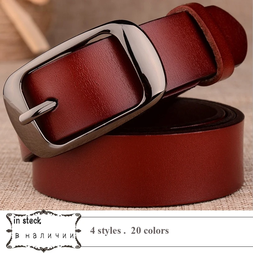 Cinturón con hebilla de cuero auténtico 2019 para mujer, cinturón con broche para mujer, cinturones con relieve de Metal Vintage a la moda para mujer