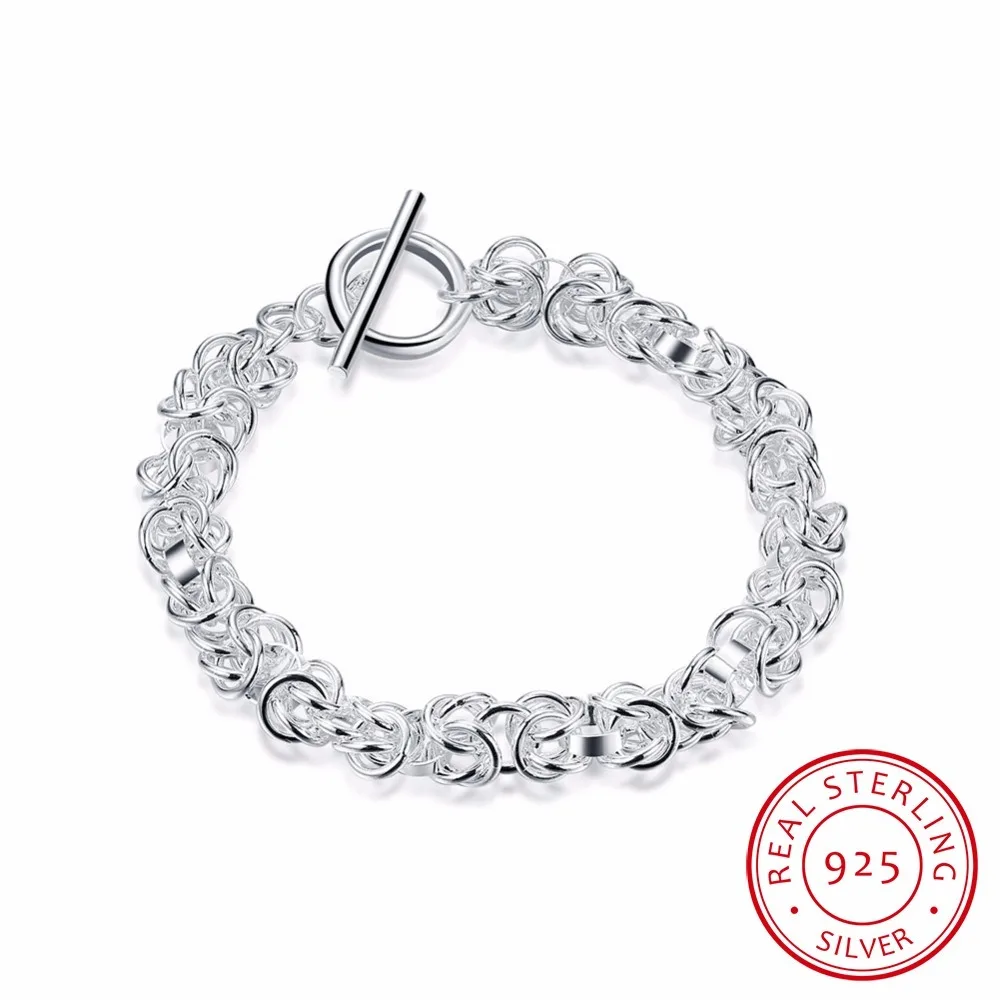 

Lekani 6mm Wide 925 Sterling Silver 20cm Link Chain Bracelet For Men Fine Jewelry Wholesale Ot Claps Cuff Bracelets Bangles