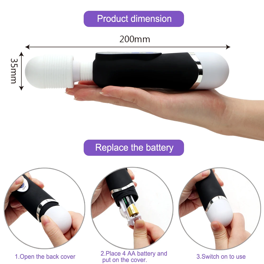IKOKY Magic Vibrator AV Stick Wand 16 Speed Sex Toys for Woman Clitoris Stimulator G-Spot Massager Climax Adult Products 6 IKOKY Magic Vibrator AV Stick Wand 16 Speed Sex Toys for Woman Clitoris Stimulator G-Spot Massager Climax Adult Products 6