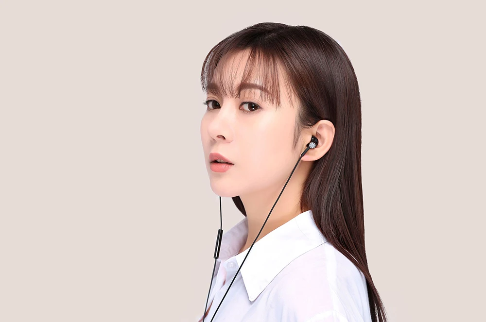 Original Xiaomi Hybrid Dual-unit Half in-Ear Headphones Dynamic Ceramic horn MEMS Microphone Wire Control for Android iOS phone 17