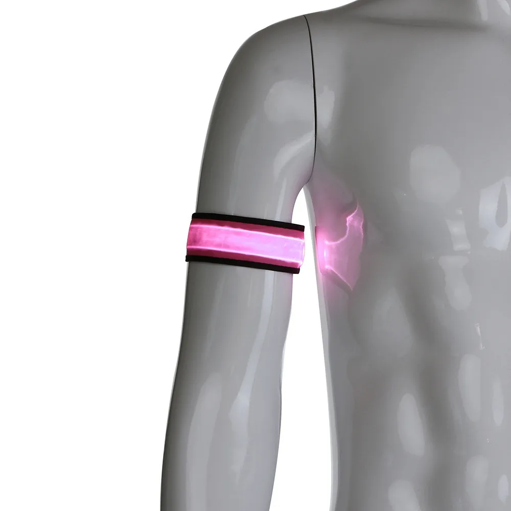 Excellent New Sport LED Flashing Light Up Glow Bracelet Wristband Vocal Concert Party Props Gift Gym Outdoor Running Cycling Light Lamp#15 11