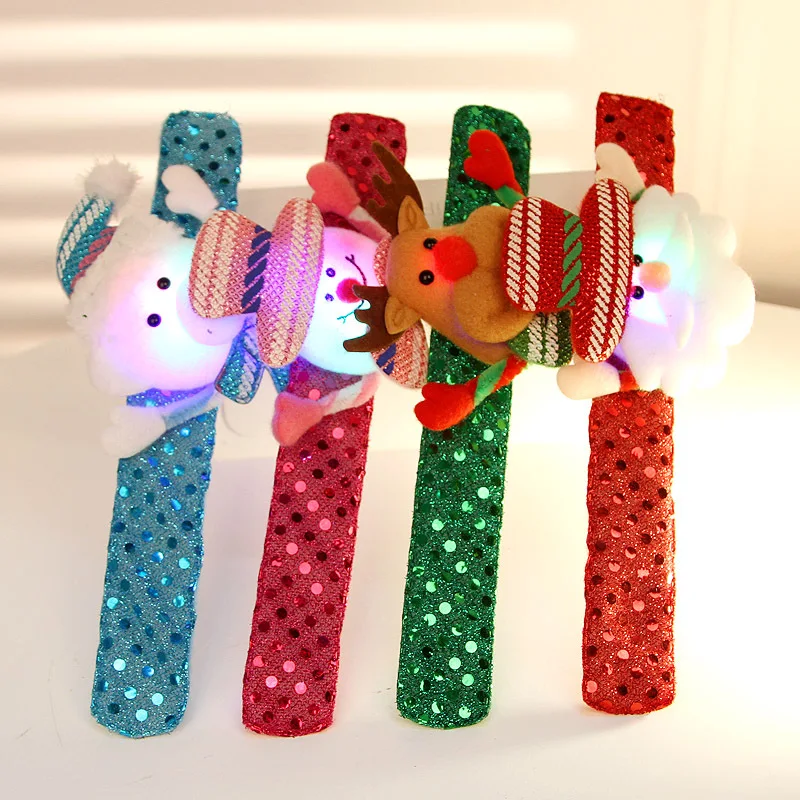 

wholesale 12pcs four kinds Christmas decoration kids toys doll christmas hand bracelet
