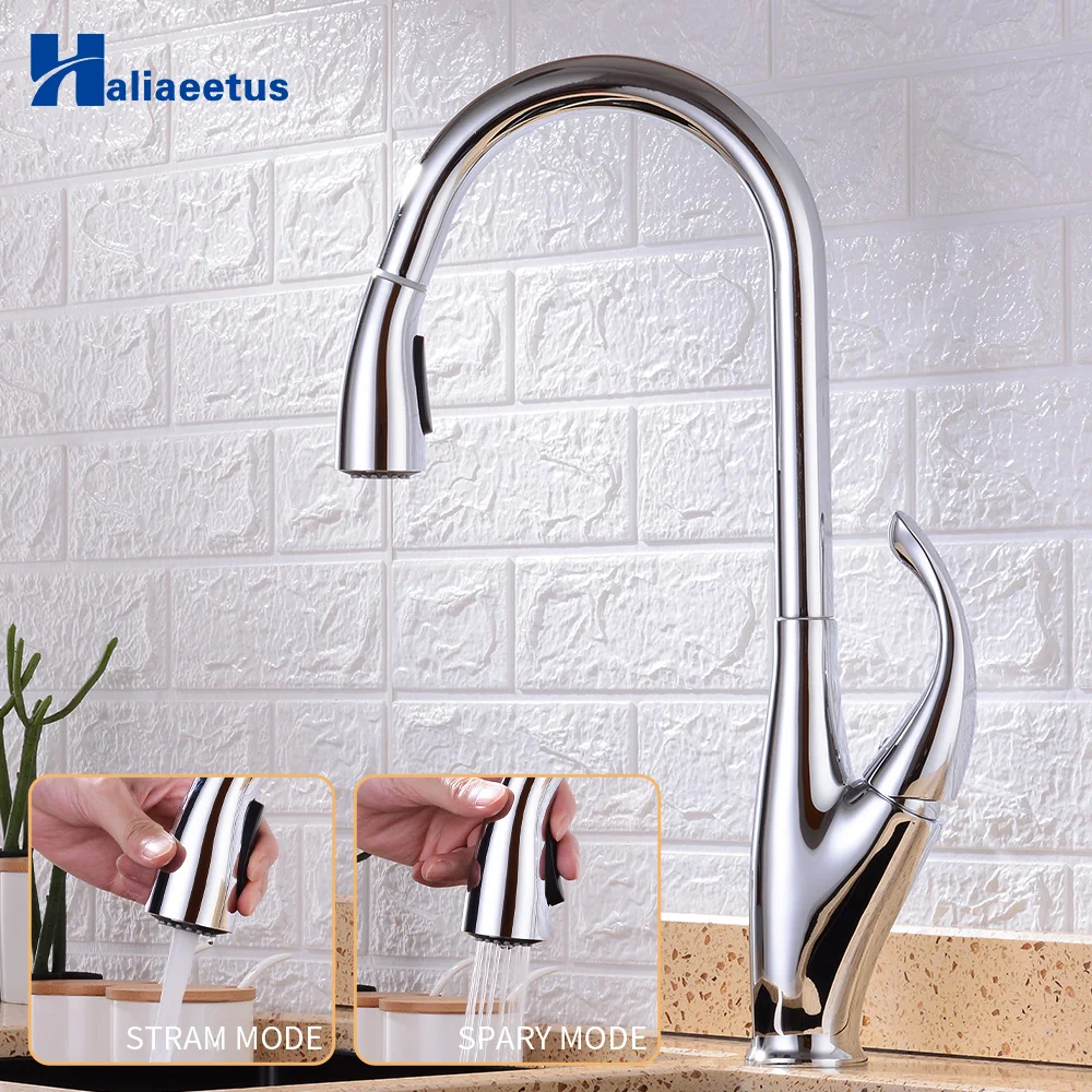 

Pull Out Kitchen Faucets Single Handle Sink Kitchen Faucet 3 functions Single Hole Swivel 360 Degree Water Mixer Tap Mixer Tap