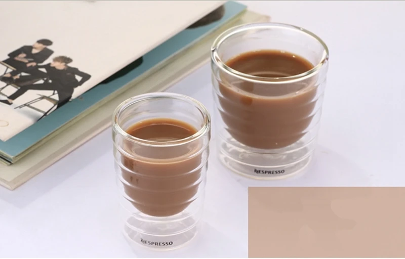 Стекло es Caneca ручная дутая Двойная Стенка сывороточный протеин Canecas Nespresso кофейная кружка эспрессо Кофейная чашка термостекло чай молоко напиток