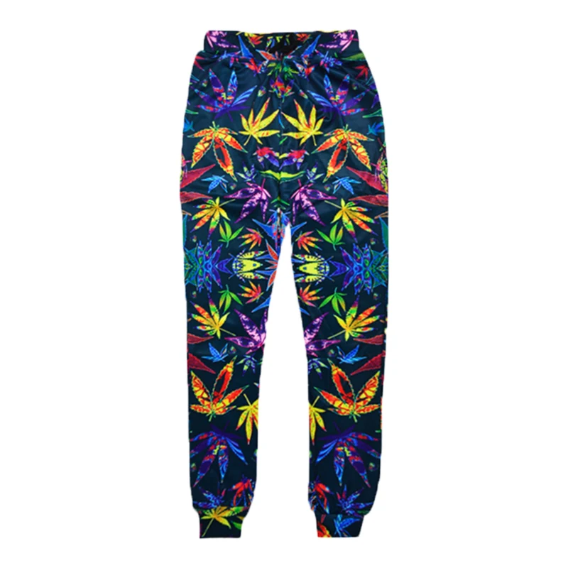 

The New Fashion 3D Pants Classic Multi-color Weed Leaf Printing Men's Casual Spring And Hip Hip-hop Style Joggers Pants
