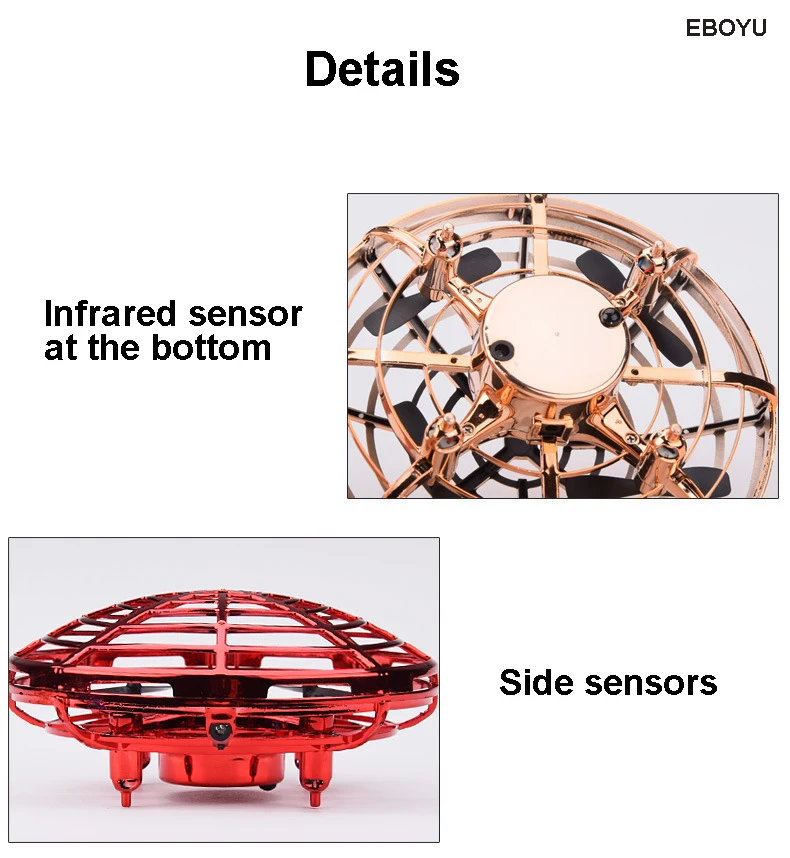Дрон EBOYU для контроля жестов, инфракрасный датчик, Дрон, режим удержания высоты, мини Радиоуправляемый Дрон, Квадрокоптер RTF