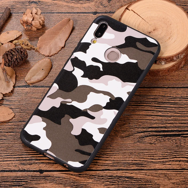 

Nova 3E Phone Case for Huawei P20 Lite P20lite Case Army Camo Silicon Cover Case on Huawei Nova 3E P 20 Lite Camouflage Coque