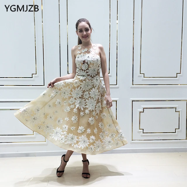 Elegant Champagne Short Dresses
