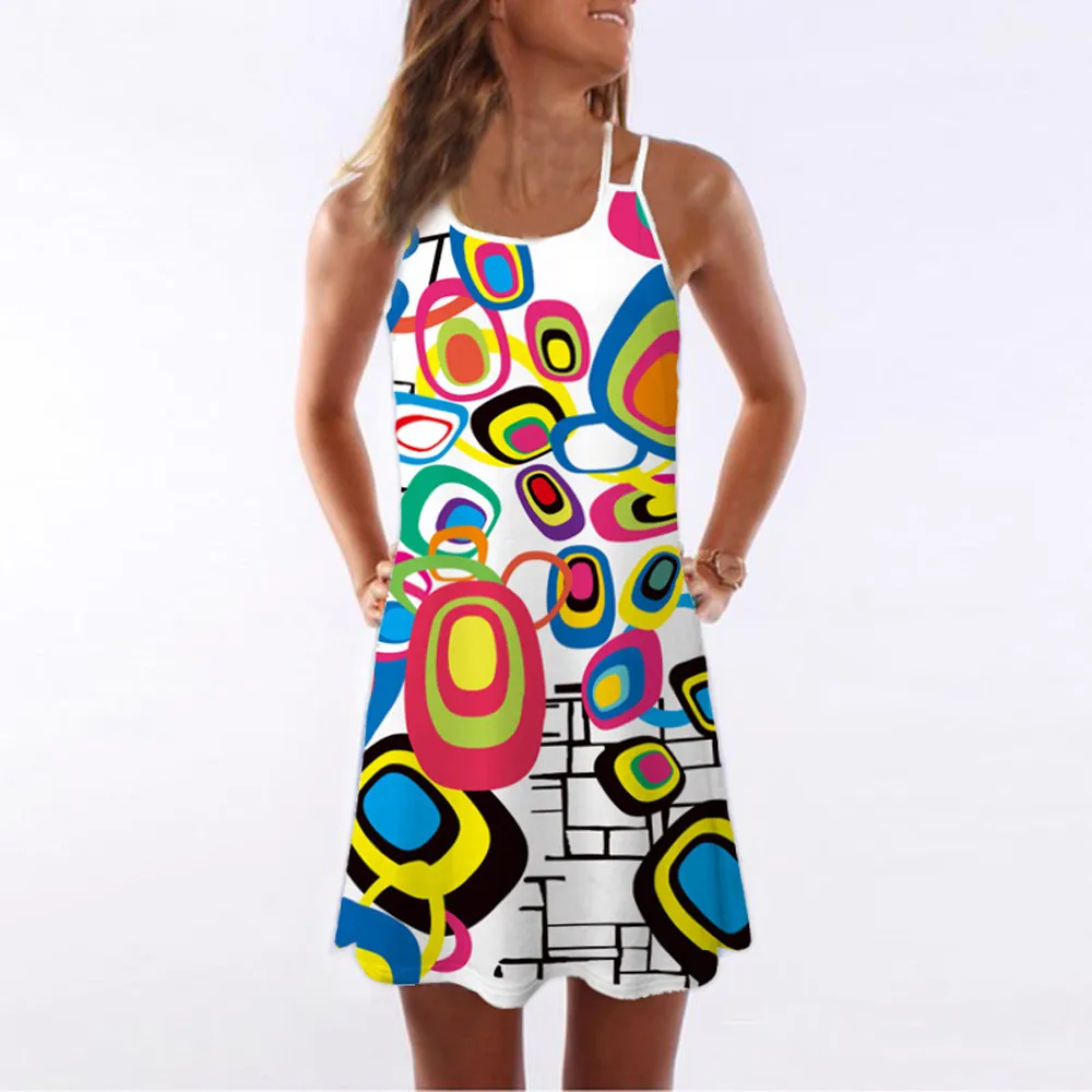 Vestido H Mujer Verano Vintage Sin Mangas Estampado Floral 3 Vestido H Mujer Verano Vintage Sin Mangas Estampado Floral 3