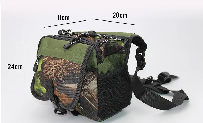 Description Picture 4 of itemFishing Bag Rod Hanging Multi-purpose Lure Waist Bags Square Camoflage Lure Tackle Storage Shoulder Messenger Nylon Bags