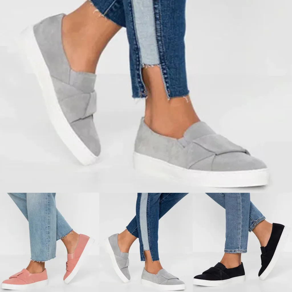 

Flat Slip On Shallow Mouth Single Shoes Fashion Women's Peas Shoes For Ladies Summer Casual Zapatos Mujer Elastic Band Shoes