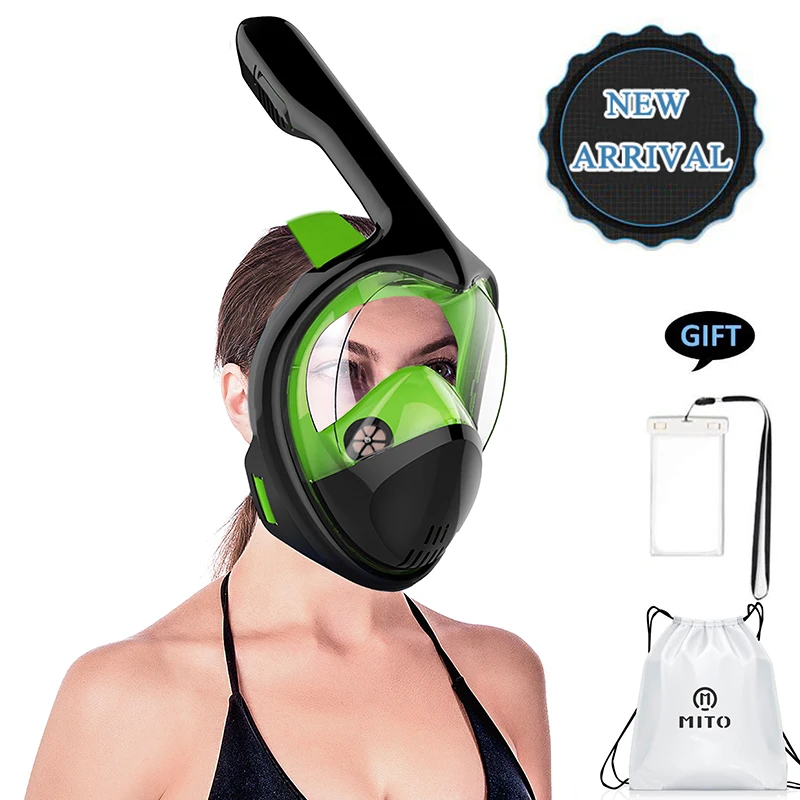 2018New Anti Fog Diving Mask Snorkel Swimming Training Scuba mergulho 2