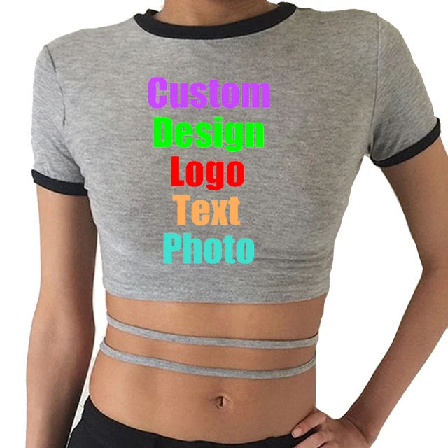 custom print crop top