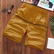 Летние Новые однотонные мужские шорты, хлопок, тонкие, модные, в полоску, на молнии, с карманами, эластичный шнур, повседневные, хлопковые, спортивные шорты, пляжные штаны Z54