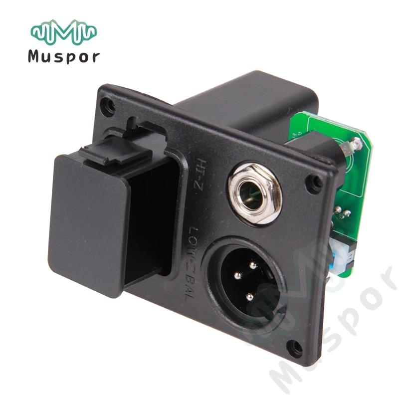 

9V Battery Box /Holder/Case Cannon Compartment Cover With 4 Pin Socket & contacts & Output Jack for Active Guitar Bass Pickup EQ