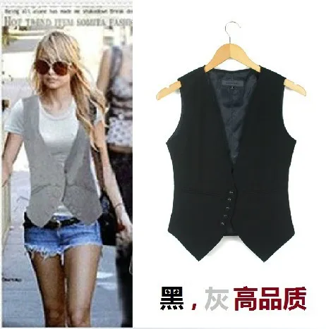Plus size Fashion women suit Waistcoat , Causul Vest , Sleeveless Slim lady Vest , size S-XXXXL