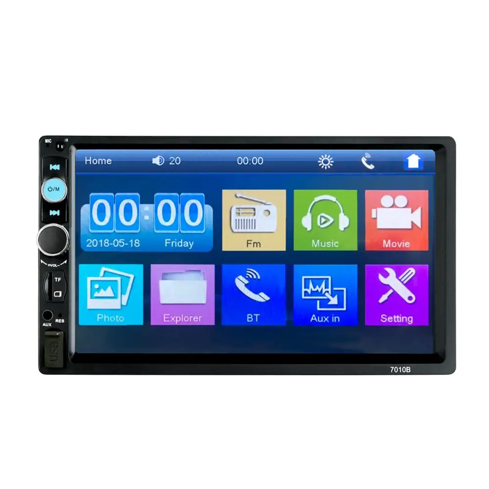 Автомагнитола 7010B 2 din 7 &quotHD плеер MP5 сенсорный экран цифровой дисплей Bluetooth