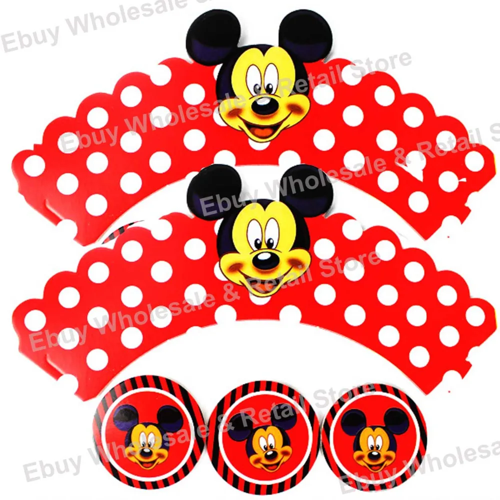 Mickey Mouse Cupcake Wrappers Cup cake Muffin Paper