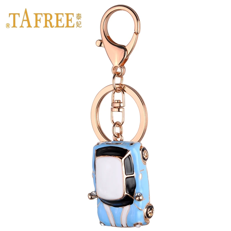 TAFREE Delicate vintage classic car keychain mini car model keychain